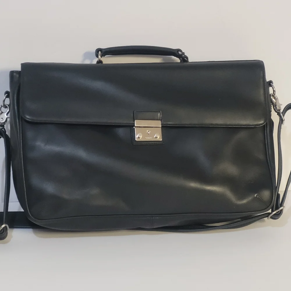 Coach Black Leather Men's Briefcase